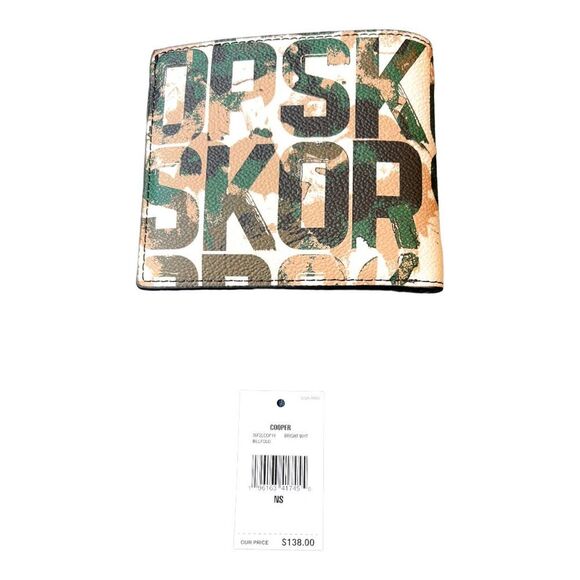 MICHAEL KORS MENS Cooper Graphic Logo Billfold Wallet NWT - Picture 2 of 3